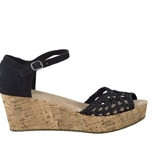 Toms Women Wedge Platform Sandal shoes heels s 8